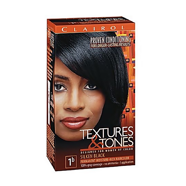Clairol Textures & Tones Hair Color Silken Black -1B