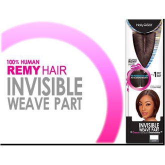 HOLLY WOOD 100% HUMAN REMY HAIR INVISIBLE WEAVE PART 10"