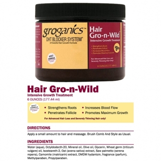 Groganics HAIR GRO-N-WILD 6oz