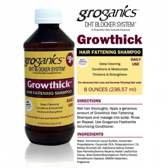 Groganics Growthick Hair Fattening SHAMPOO 8oz