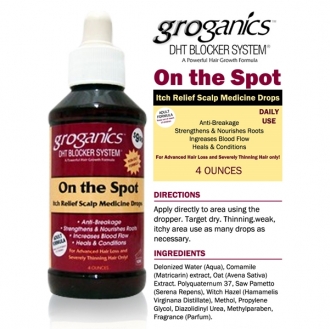 Groganics On the Spot Itch Relief Scalp Medicine DROPS 4oz