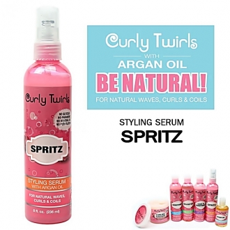 Curly Twirls Styling Serum with Argan oil Spritz 8oz